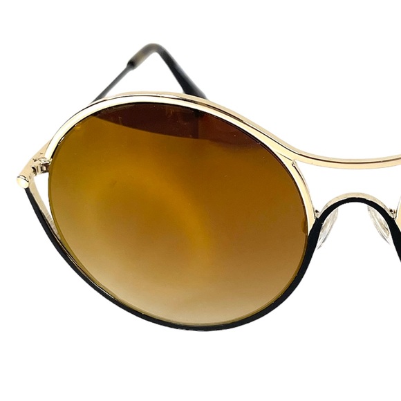BALMAIN 52mm Round Sunglasses Gold Made In France main image 9